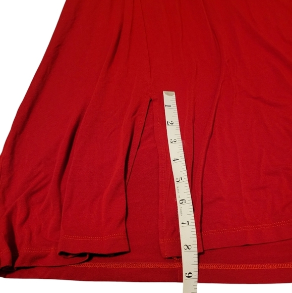 Universal Standard Poise Red V-neck Zipper Pocket Comfy Midi Dress Size XS 10/12 - Picture 7 of 12